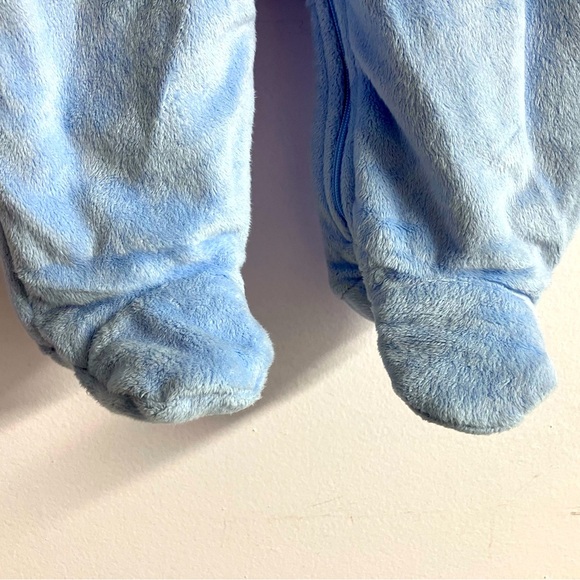 Carter’s “Child of Mine” Baby Bunting, 3-6 Mth. Blue, Elephant Embroidery, NWT - Picture 4 of 7